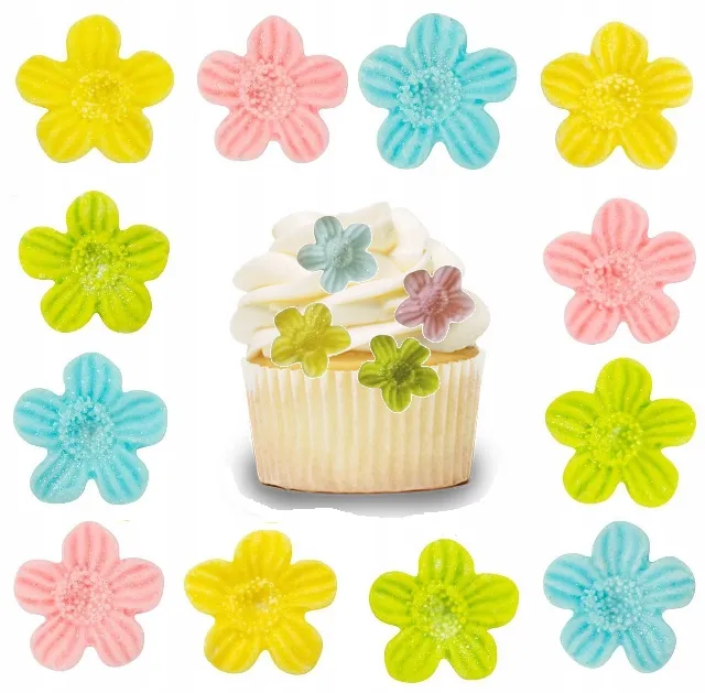 dekoracje tortów figurki kwiaty masa cukrowa