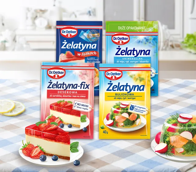 żelatyna w proszku i listkach