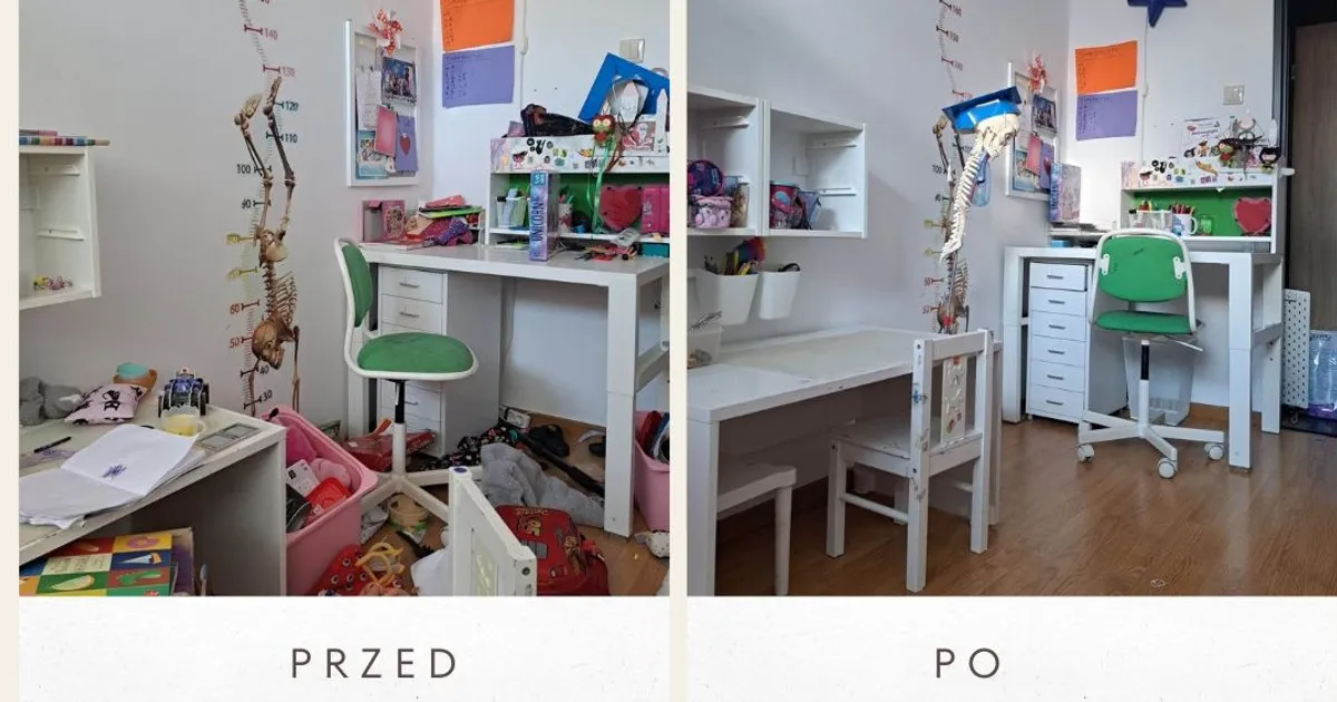 Mieszkanie przed i po declutteringu