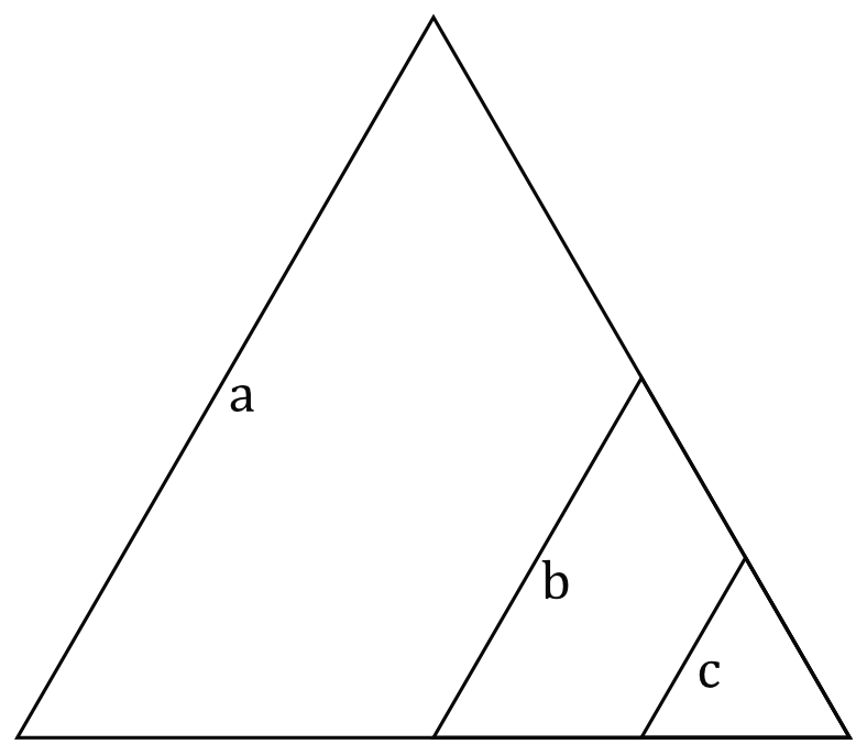 Trójkąt równoboczny z oznaczoną długością boku