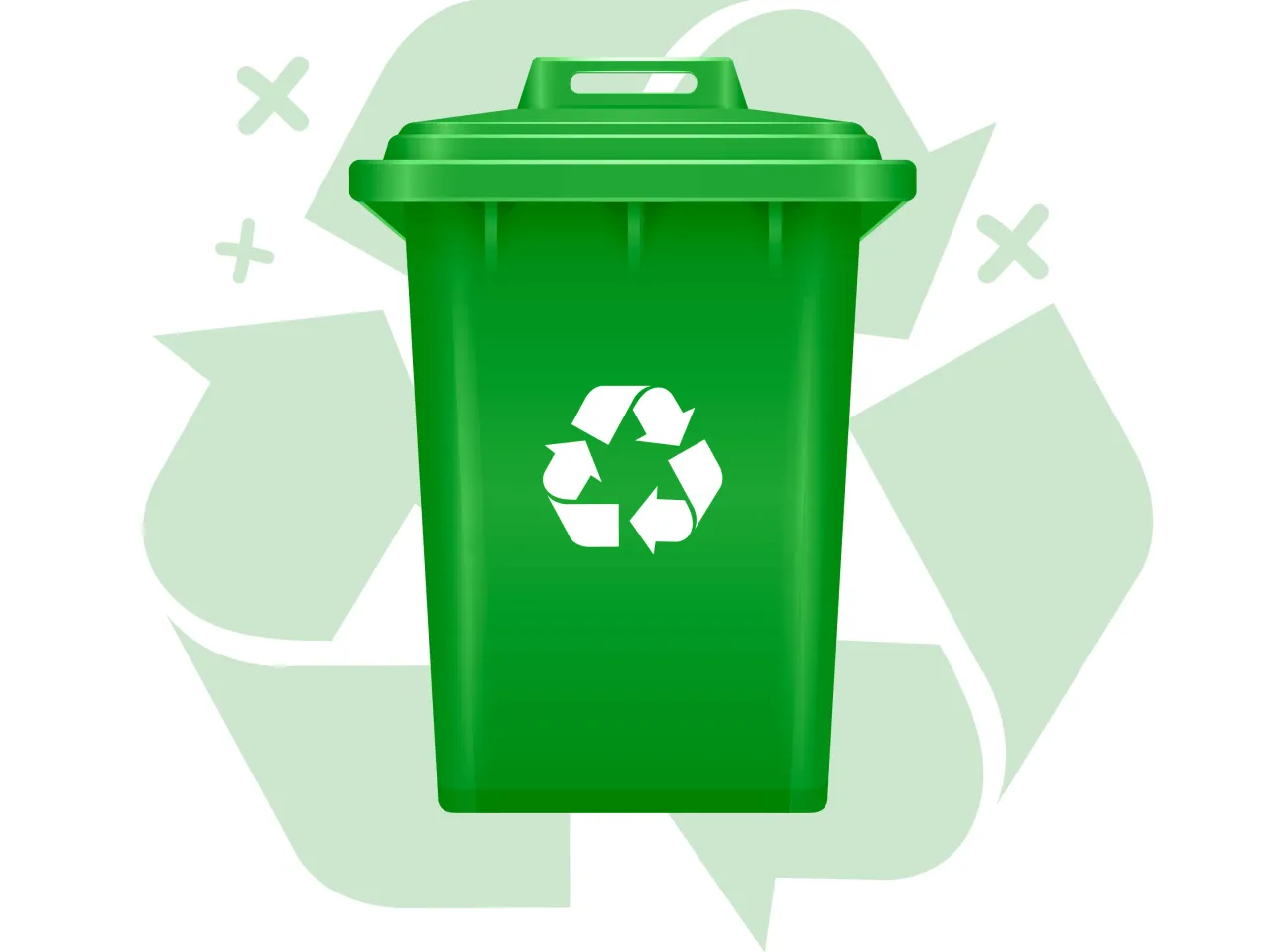 segregacja lampek choinkowych kosz na śmieci