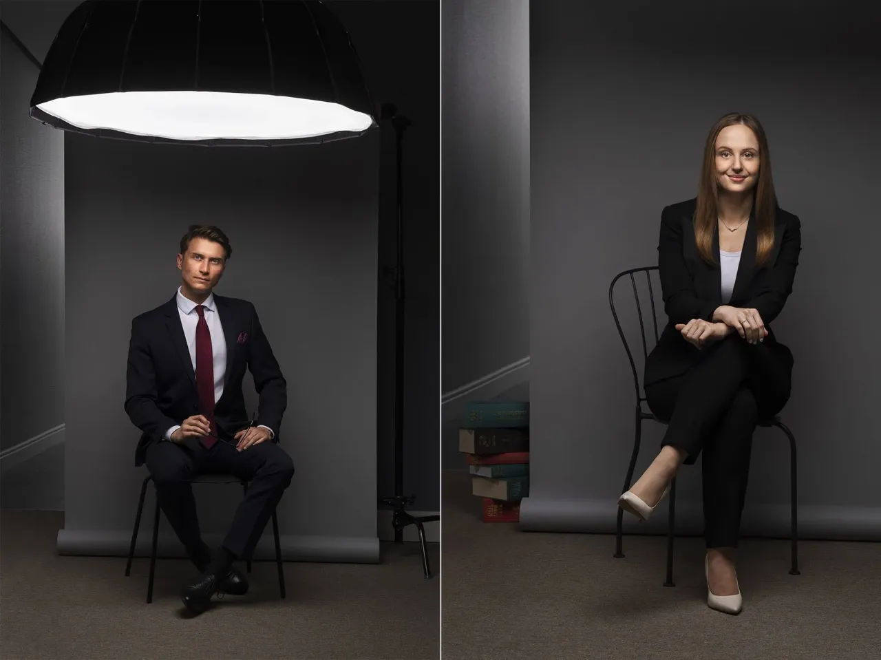 Fotograf na sesji zdjęciowej z klientem