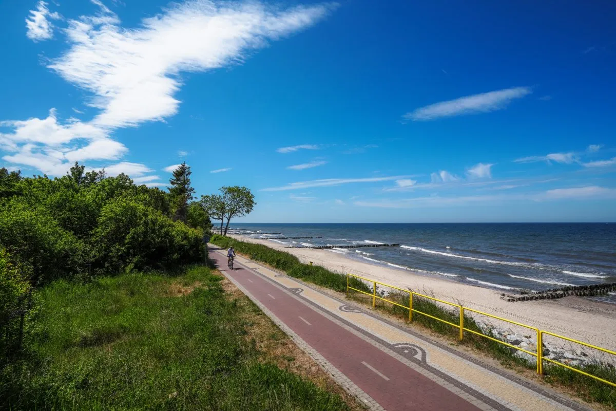 Piękne polskie wybrzeże widok z lotu ptaka