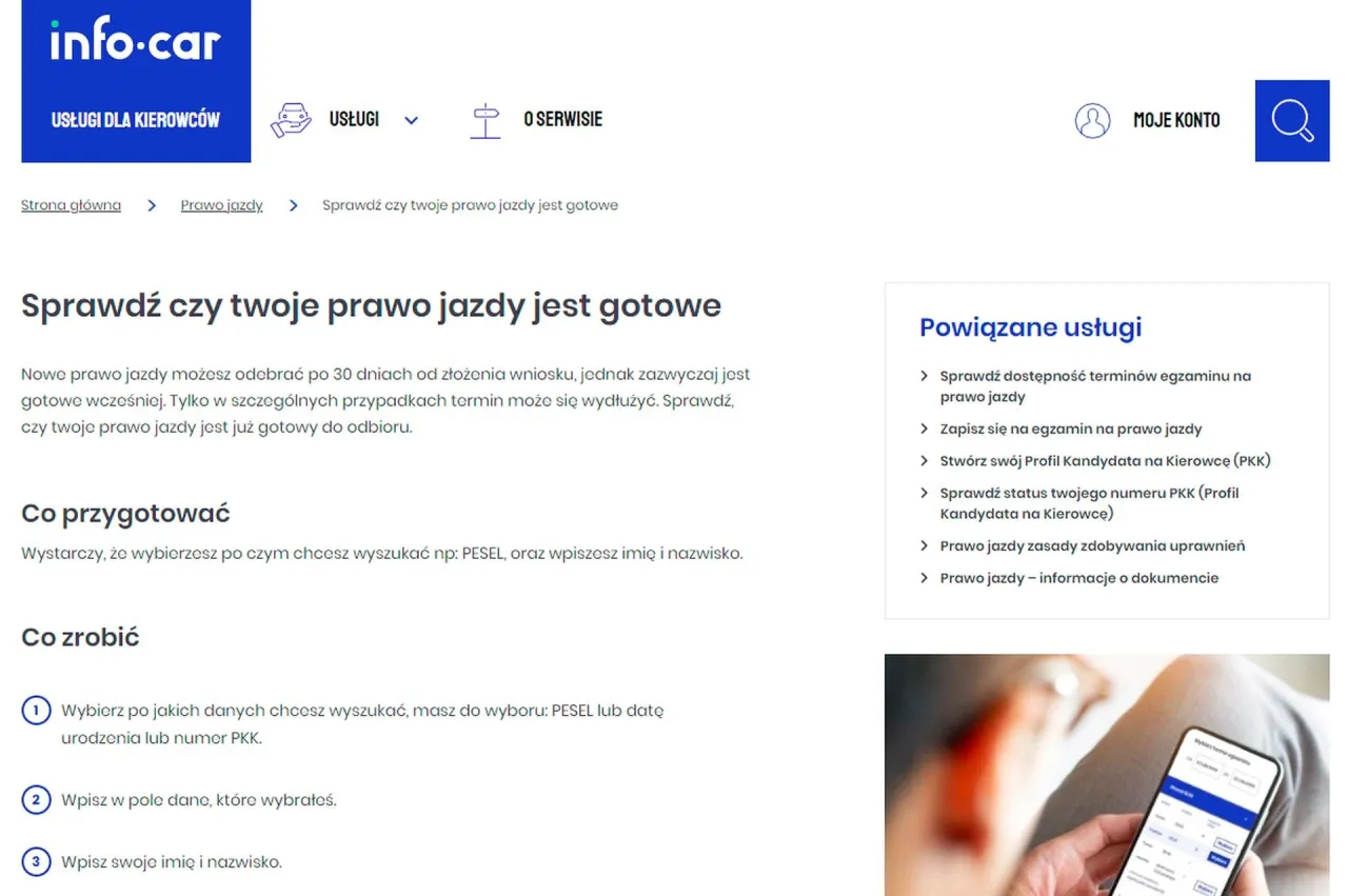 Szczęśliwa osoba z prawem jazdy