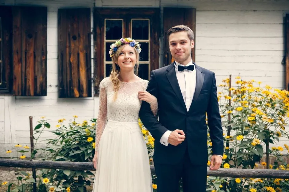 wianek ślubny boho rustykalny