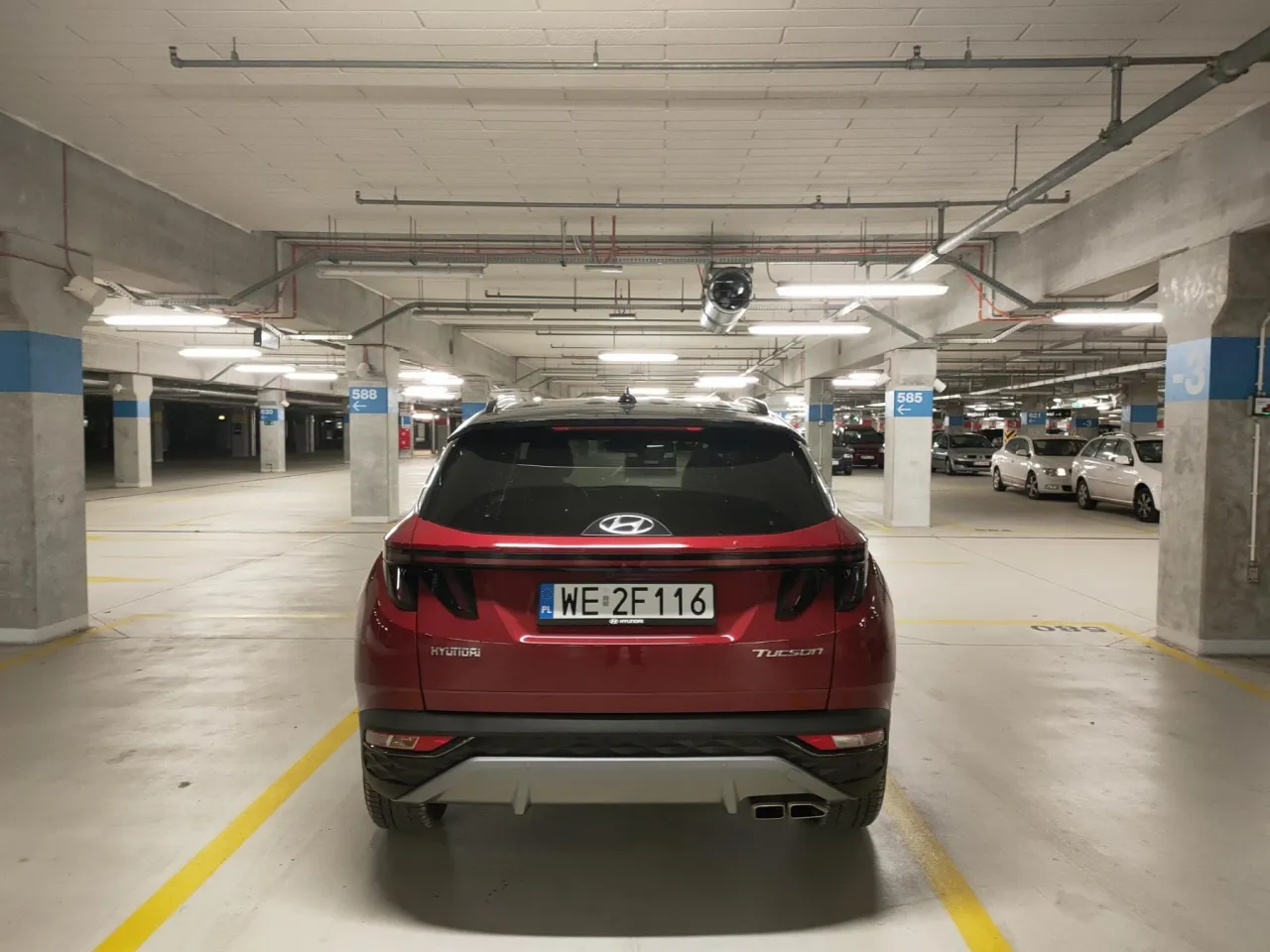 Hyundai Tucson IV wymiary zewnętrzne garaż