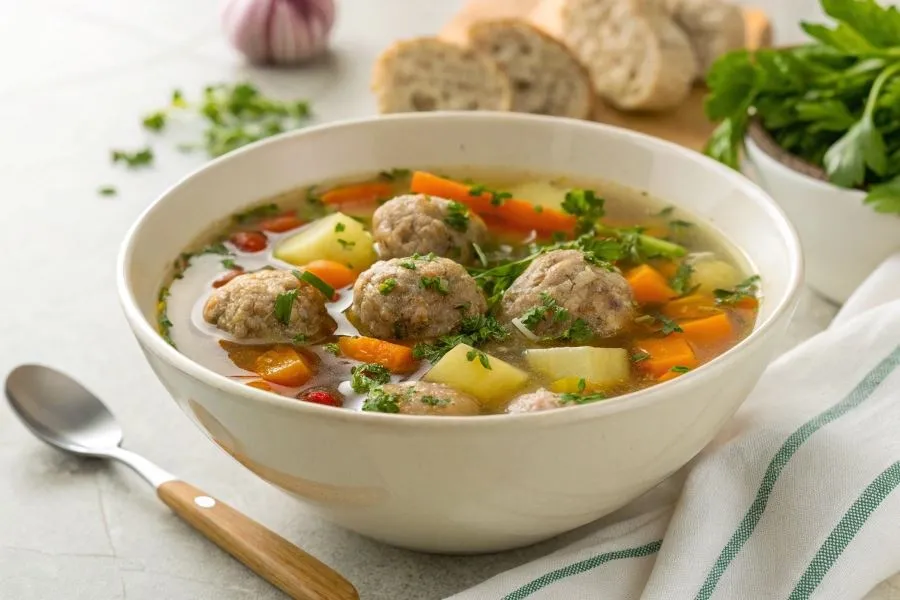 bulion warzywny chude mięso zupa dla cukrzyka