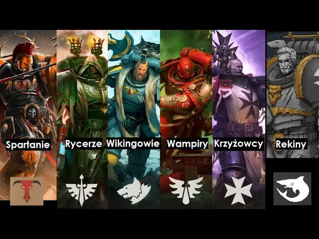 Warhammer 40k różne frakcje i bohaterowie