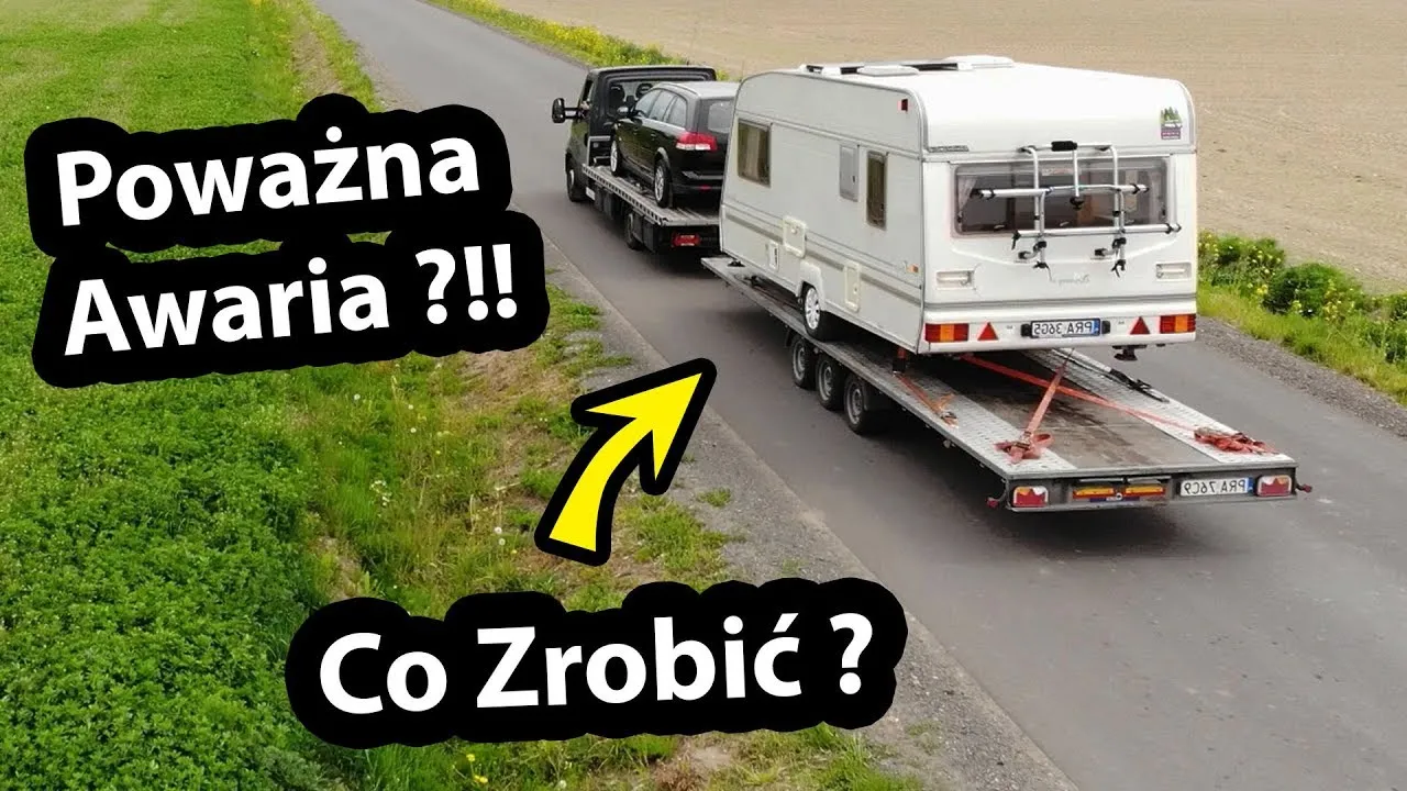 przyczepa kempingowa na lawecie transport
