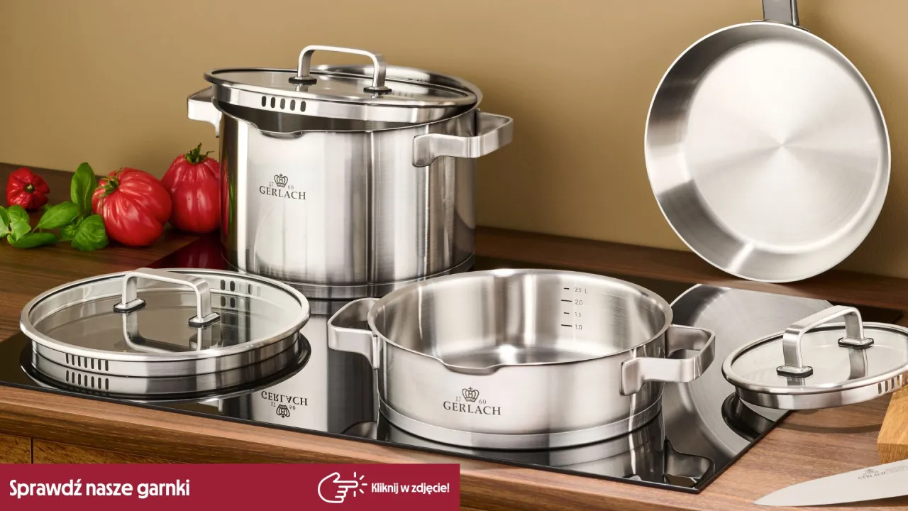 Wysoki wąski garnek do rosołu