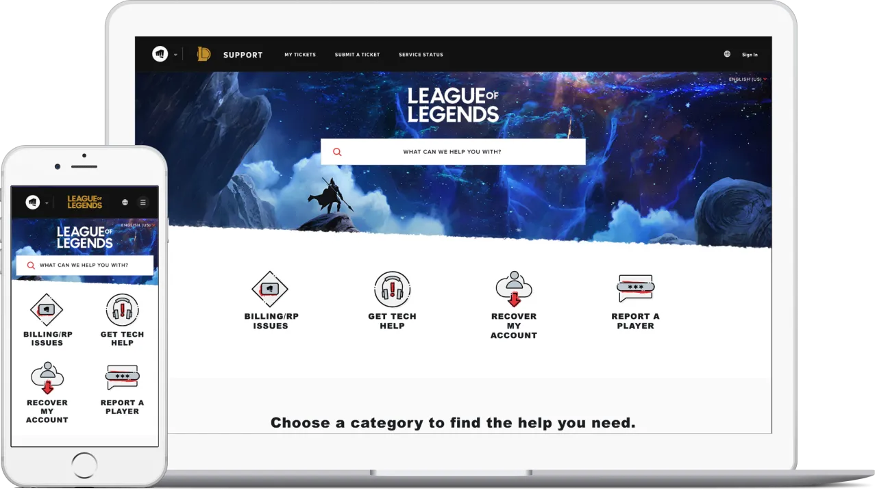 Riot Games support ticket