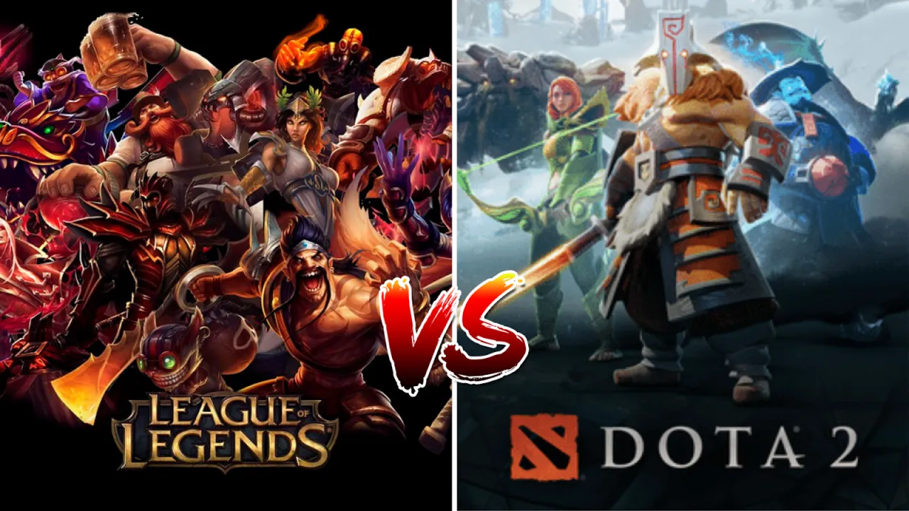 League of Legends vs Dota 2 player count comparison