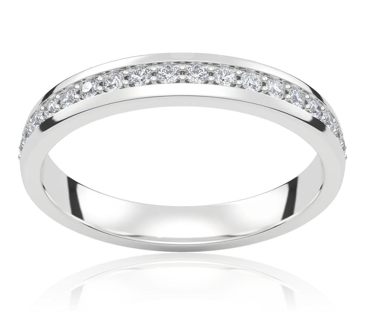 obrączka eternity do pierścionka zaręczynowego z białego złota