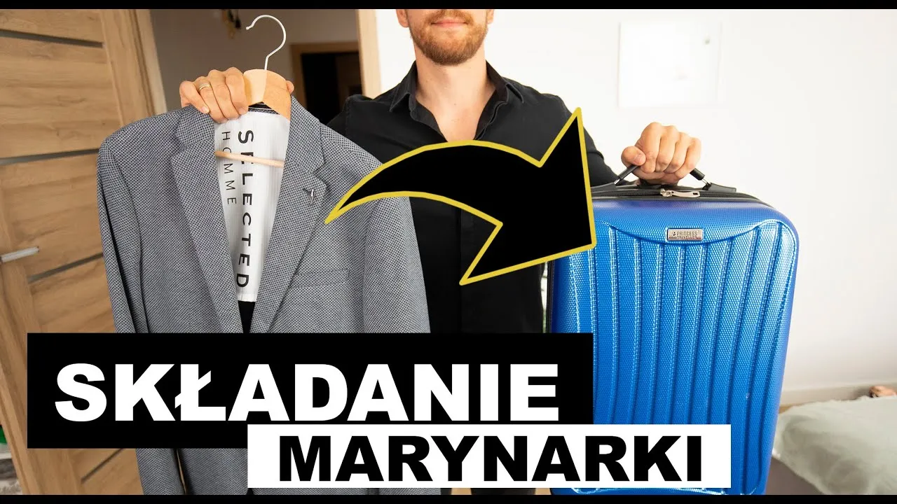 składanie marynarki do walizki krok po kroku