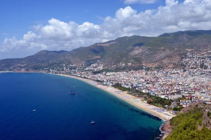 Twierdza Alanya widok z lotu ptaka