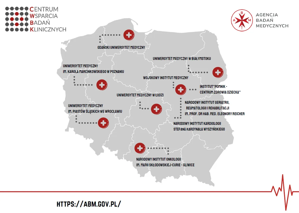 Mapa Polski z lokalizacjami laboratori&oacute;w medycznych