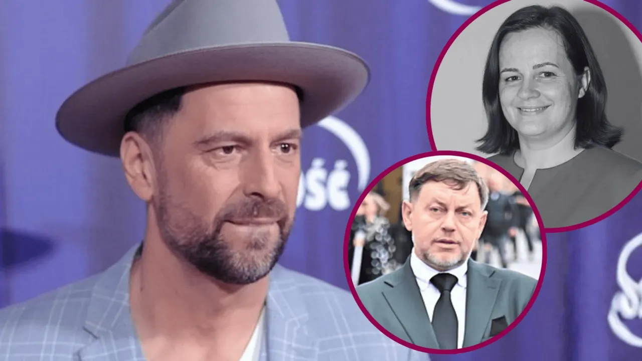 Kto dołączył do kabaretu hrabi? Na zdjęciu mężczyzna w kapeluszu i dwie osoby w okręgach.