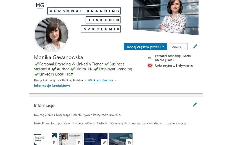 LinkedIn profil firmy pracownicy