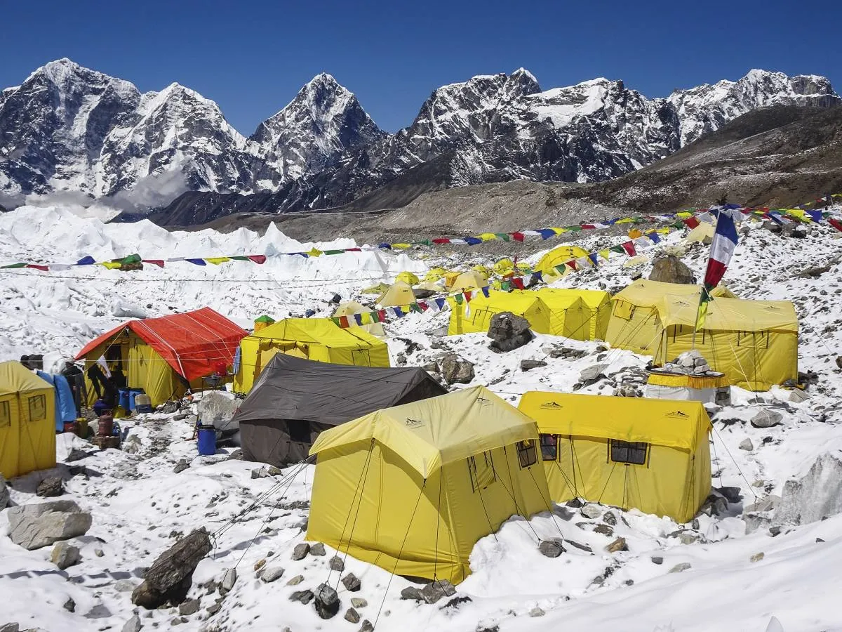Everest Base Camp widok namioty