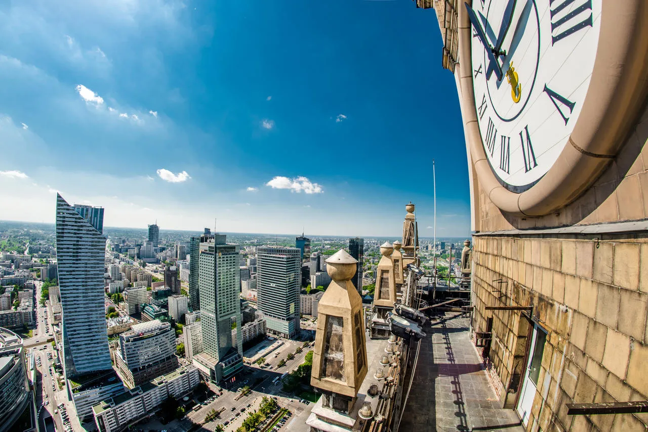 Widok na Warszawę z Pałacu Kultury