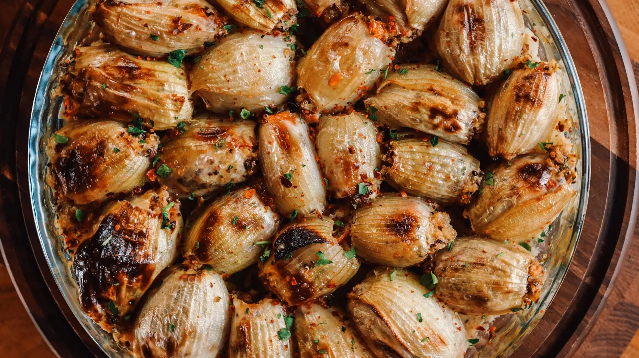 gef&uuml;llte zwiebeln rezept