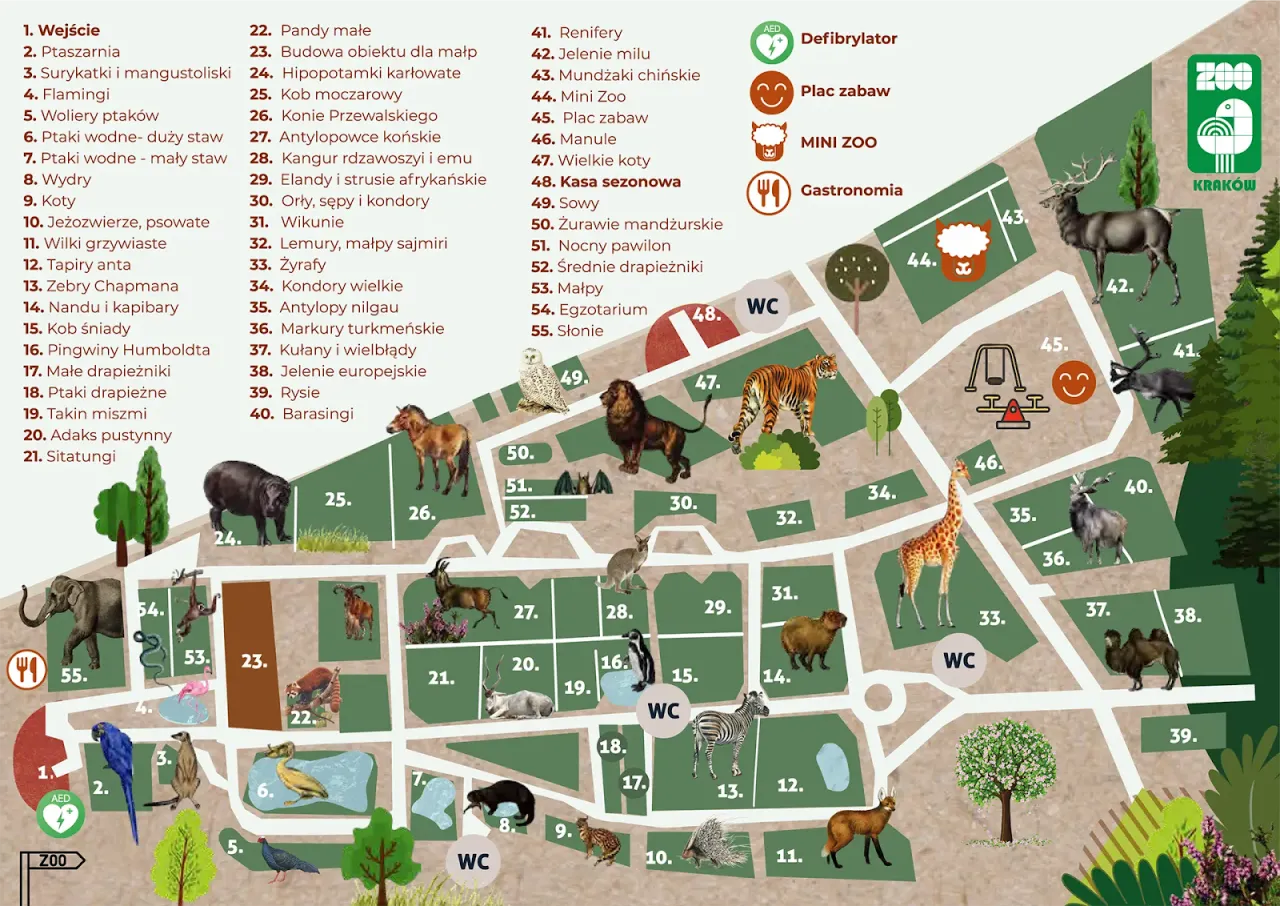 Rodzina z dziećmi w Krakowie mapa