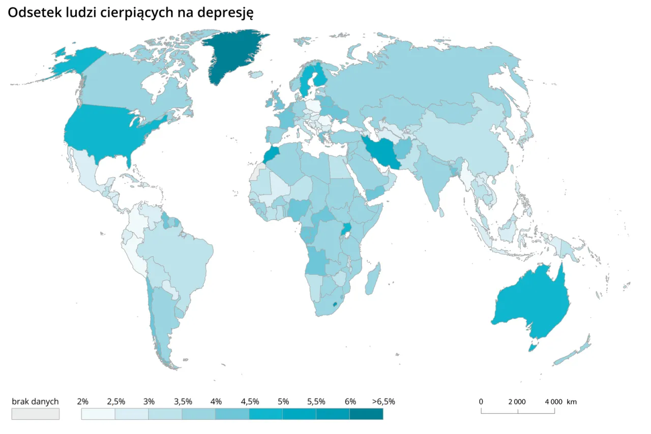 Depresja statystyki globalne