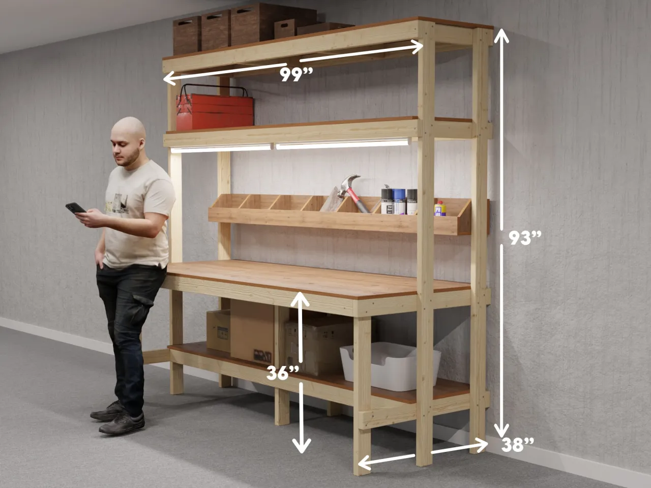 projekt stołu warsztatowego ergonomia