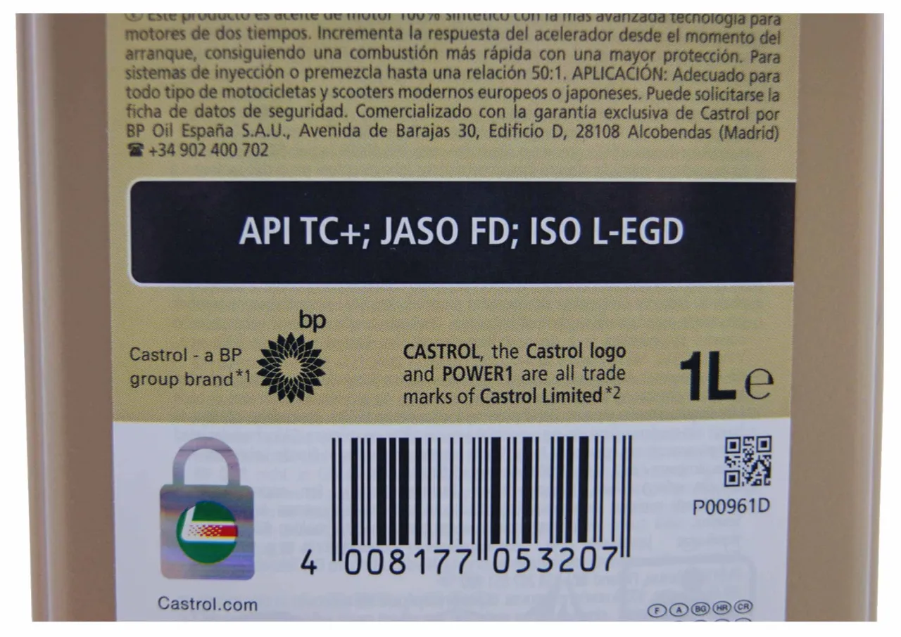 etykieta oleju 2T normy JASO API ISO