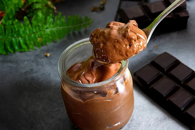 Crème dessert chocolat vegan et sans lactose