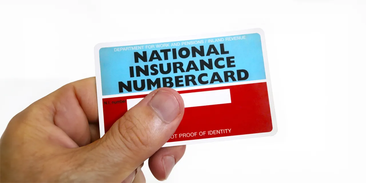 National Insurance number card UK