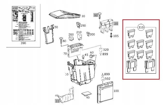 Skrzynka bezpieczników samochodowych schemat chwytak