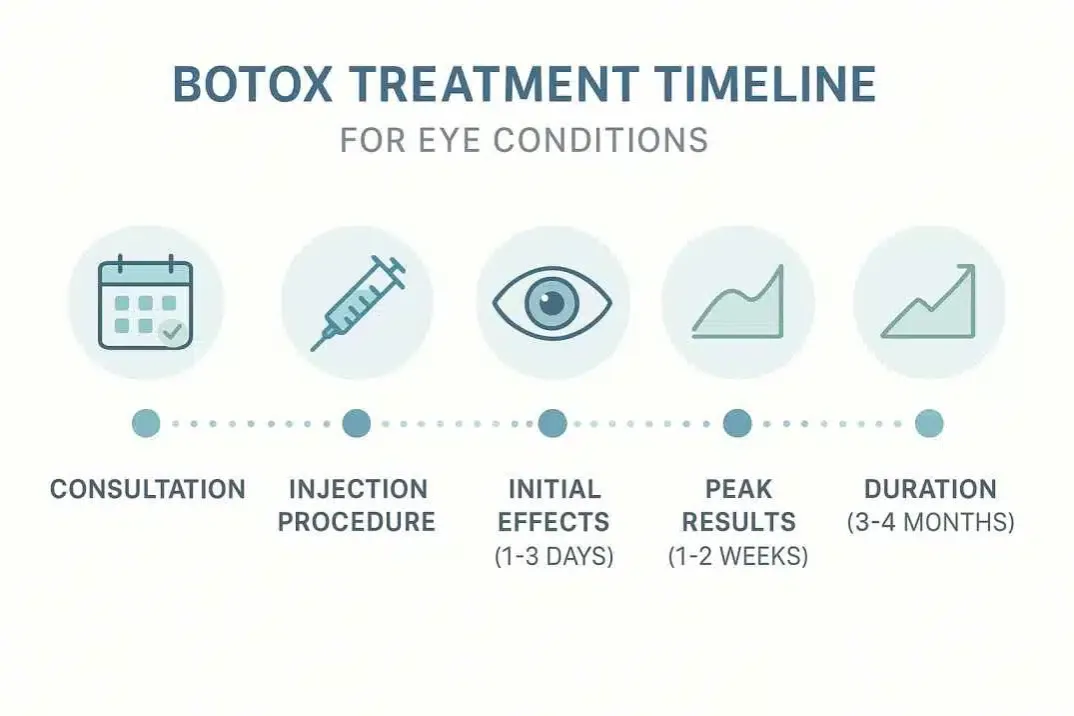 Harmonogram działania botoksu pod oczami timeline