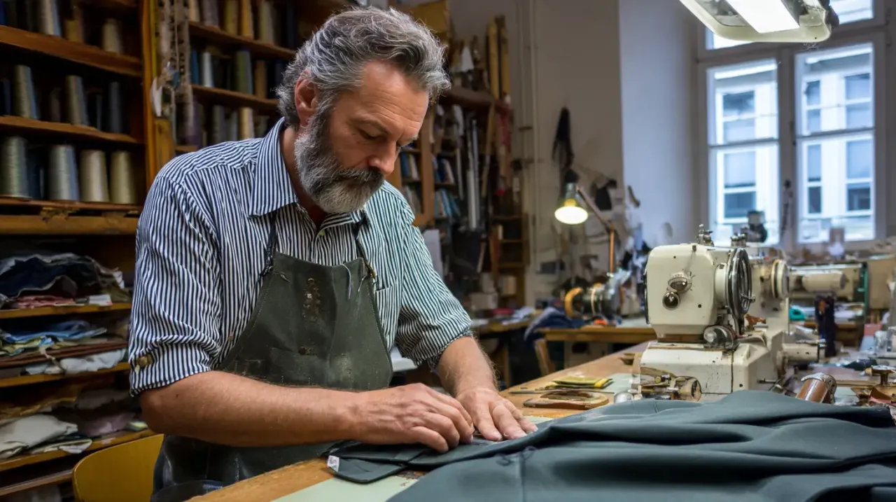 szycie ręczne spodnie maszyna do szycia nogawki