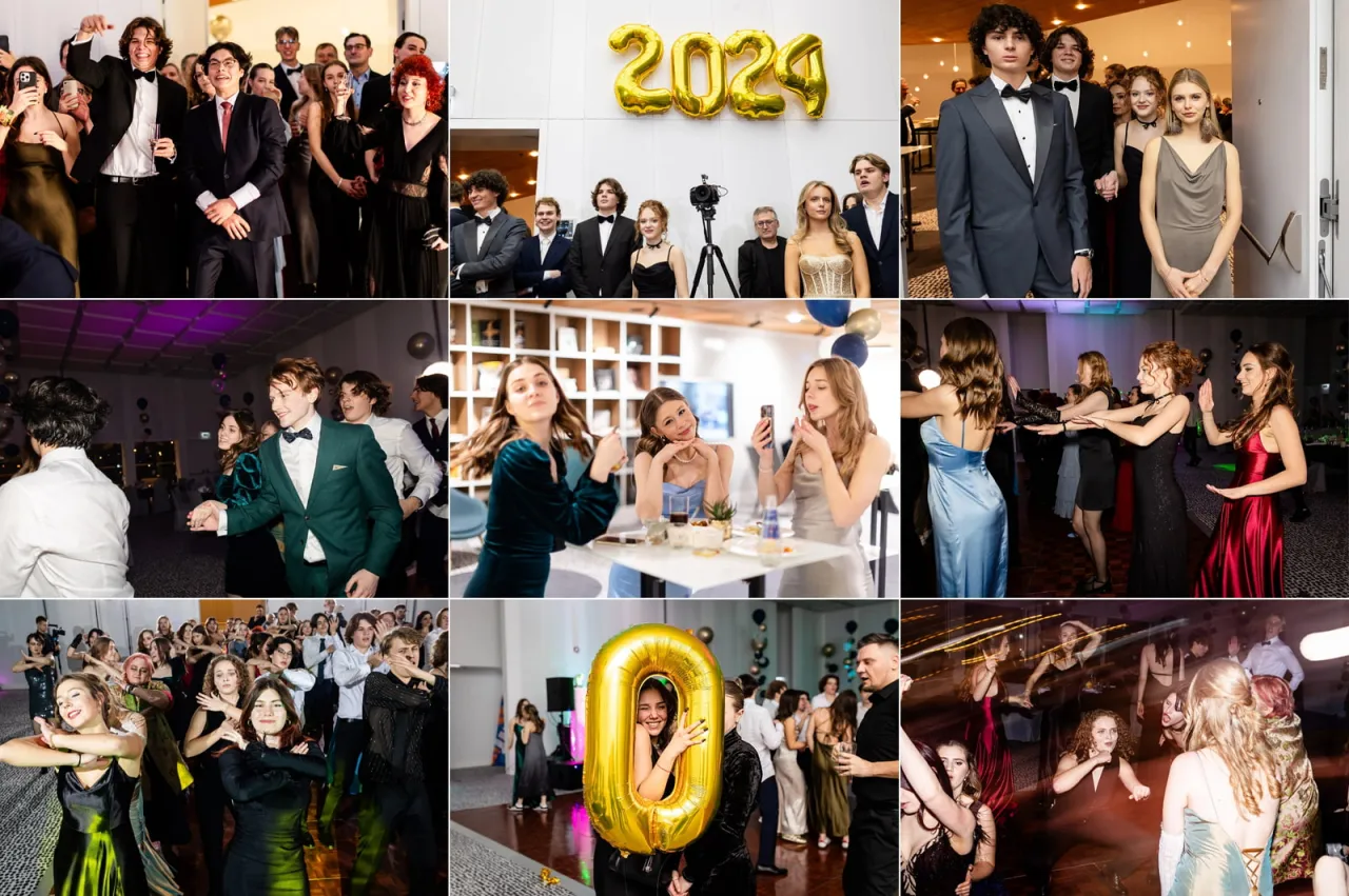 Fotograf na studni&oacute;wce robiący zdjęcia grupowe i pozowane