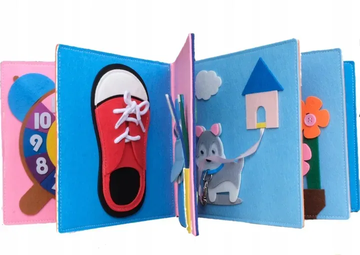 wysokiej jakości filcowa książeczka sensoryczna