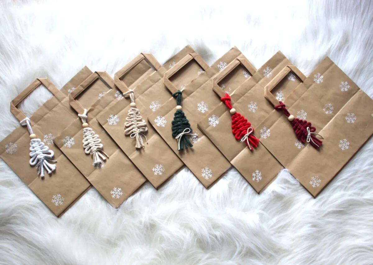 pomysły na zdobienie torebki papierowej diy