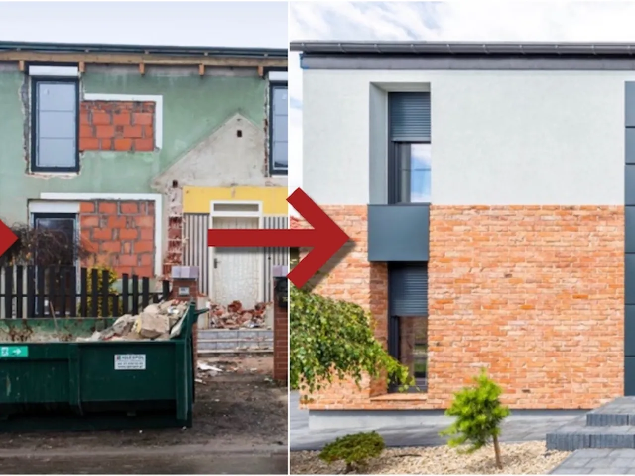 termomodernizacja domu przed i po