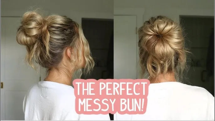 Messy Bun fettige Haare Anleitung