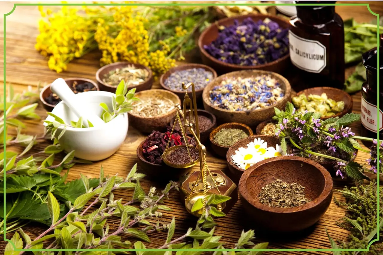 osoba relaksująca się, zioła uspokajające, zdrowa dieta