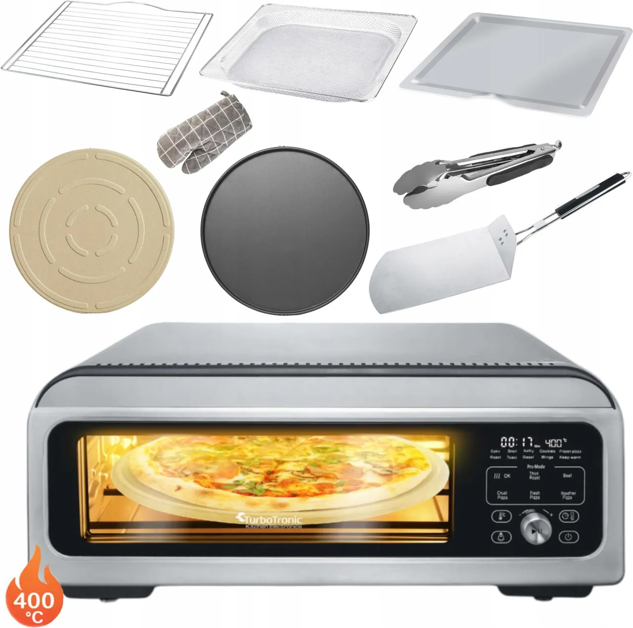 Domowy piekarnik rozgrzewający się do pizzy