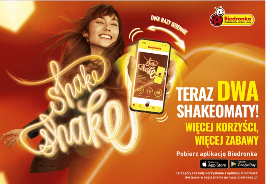 Funkcje aplikacji Moja Biedronka Shakeomat e-paragony
