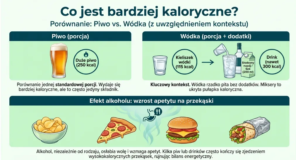 kalorie w&oacute;dka kieliszek dieta