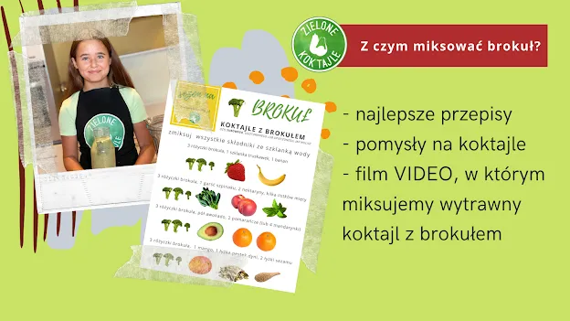 koktajl z brokuła korzyści zdrowotne infografika