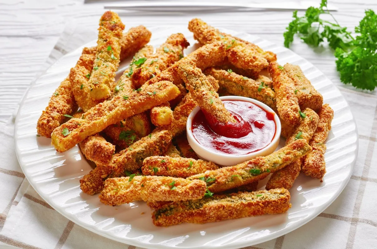 chrupiące frytki z cukinii z piekarnika