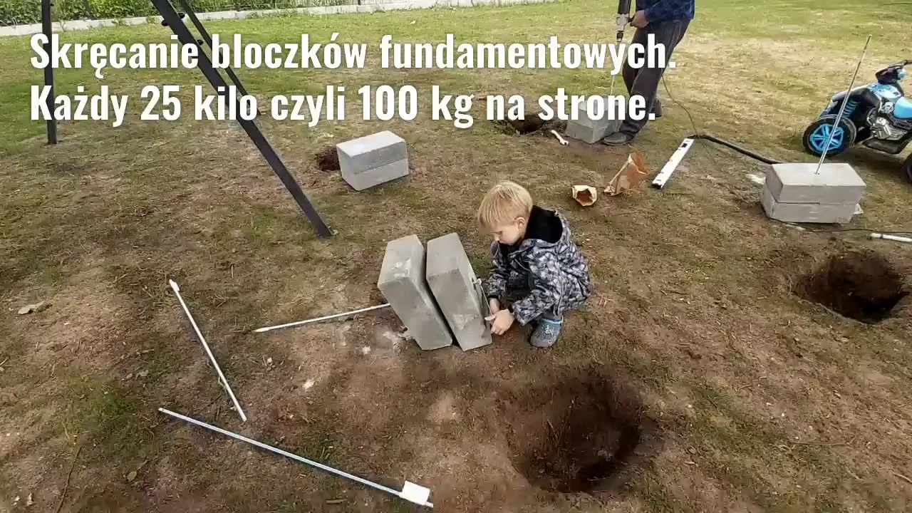 kotwienie huśtawki ogrodowej