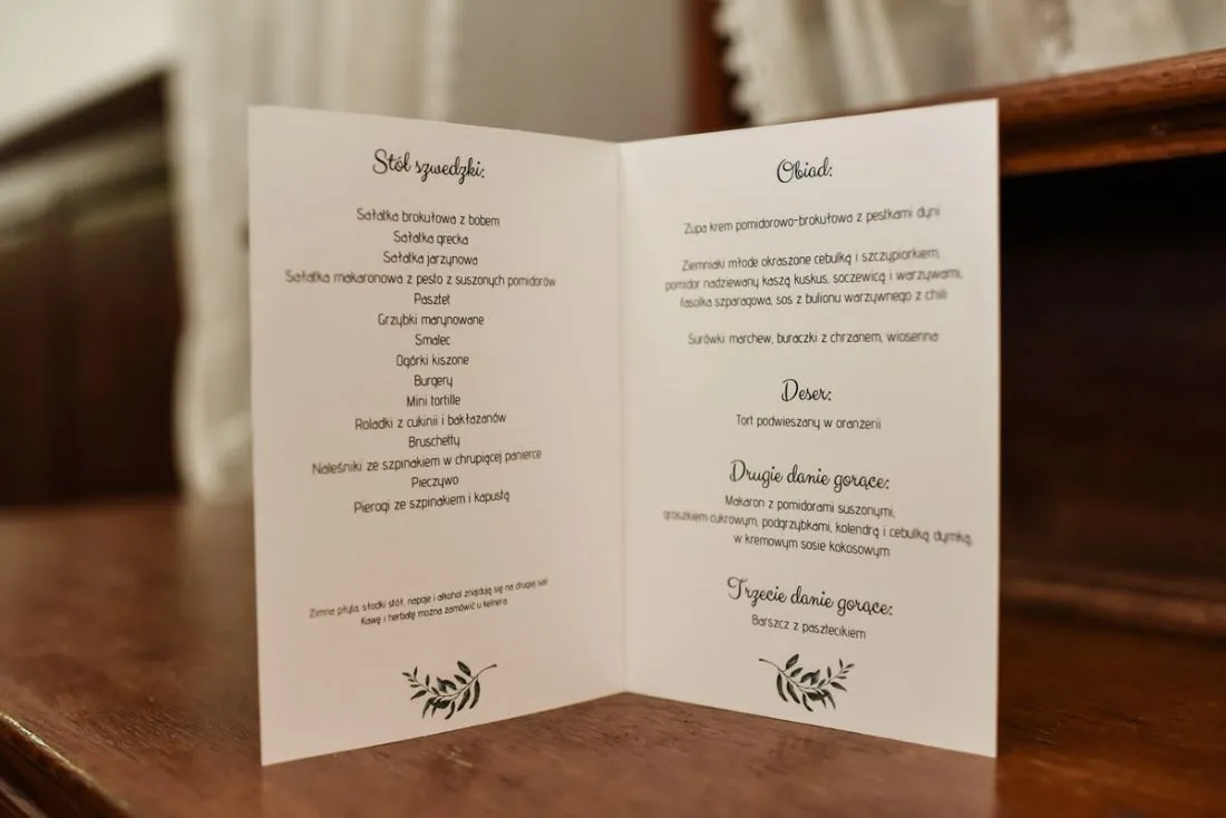 Eleganckie bezmięsne menu weselne