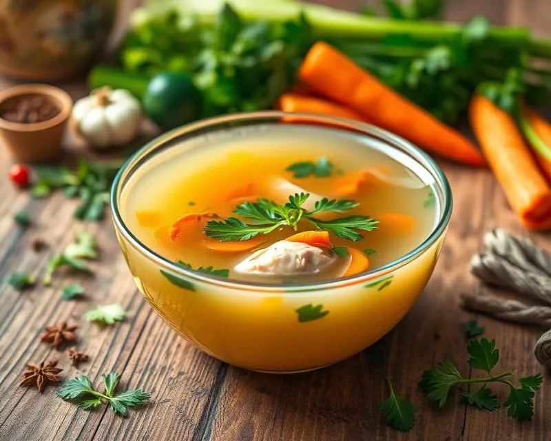 zdrowe składniki rosołu chude mięso warzywa