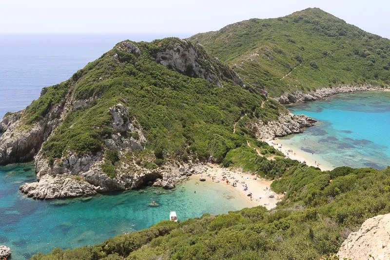 Korfu Porto Timoni widok z góry