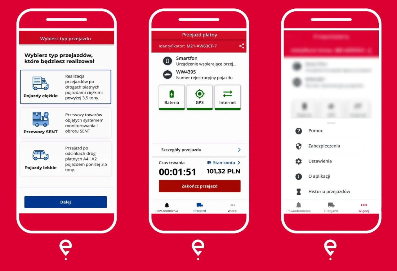 aplikacja e-TOLL PL BILET screenshot